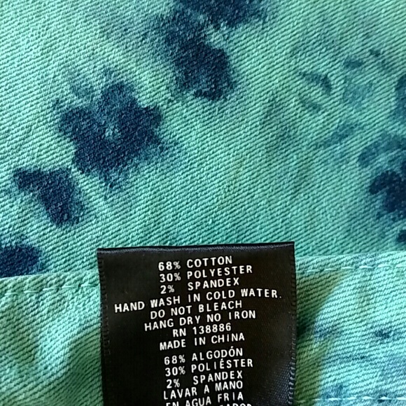 Project 18 Tie Dye Green Blue Jeans 28/9 - Picture 5 of 6